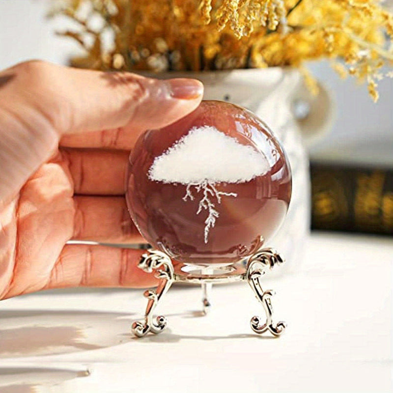 Thunder Cloud Round Holiday Gift Desktop Home Creative Crystal Ball