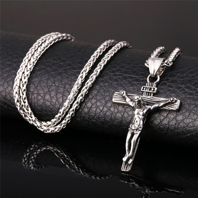 Jesus Cross Necklace Cross Jewelry Gold Plated Pendant Classic Necklaces