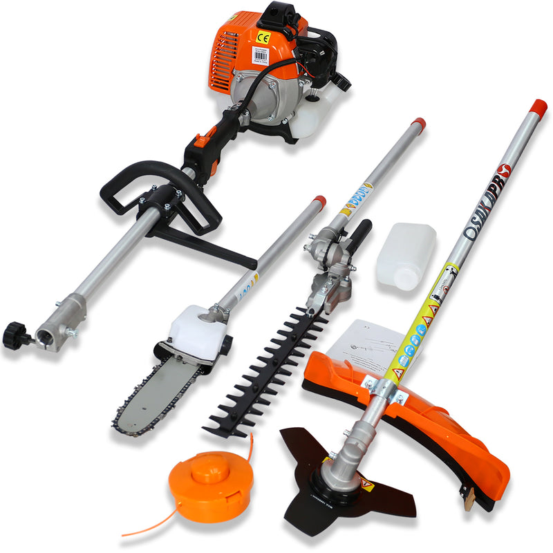 Garden Tool System with Gas Pole Saw Hedge Trimmer