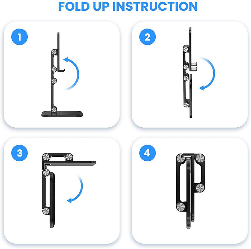 Three Sections Foldable Desk Mobile Phone Holder