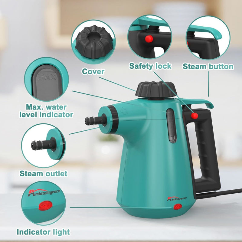 Handheld Steam Cleaner  Home Use Steamer Cleaning